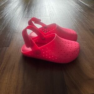 Mini Melissa Jelly Kids Pink Clogs Size 9T-runs small